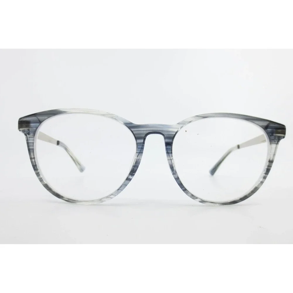 Nicole Miller New York Ella C01 Grey Stripe Eyeglasses Round Frames 48-15-125